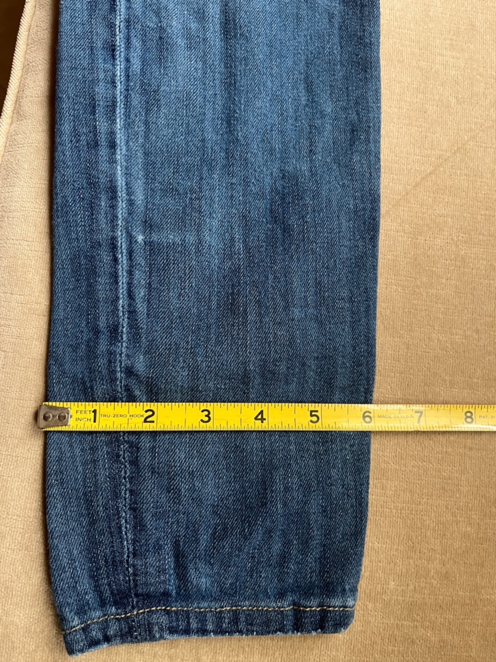 7 For All Mankind High Rise Gwenevere Jeans Medium Blue worn in cotton size 29 - Picture 8 of 8